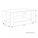 Tavolino Salotto Myrto 110x60x44 h cm in Truciolare bilaminato Pino Chiaro