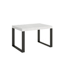 Tavolo Allungabile 140-244x90x77 cm Tecno Bianco Frassino Gambe Antracite 