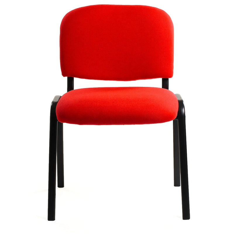 Sedia Poltrona Attesa da Ufficio in Tessuto Bozzini Rosso