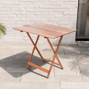 Tavolo da Giardino 100x60 cm Pieghevole in Legno Naturale