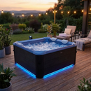 Vasca Idromassaggio da Esterno Spa Smontabile 160x160x65 cm 6 Persone Oslo Sapphire Pannello OLED
