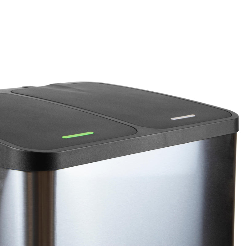 Contenitore Recycle Inox con Scomparti Impostato 2 x 15 Acciaio Inossidabile Emuca