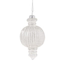 Set 4 Decoro con Glitter H13,3 cm Champagne