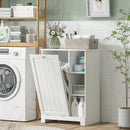Mobile Bagno Portabiancheria 60x38x86 cm con Cesto Rimovibile Bianco   