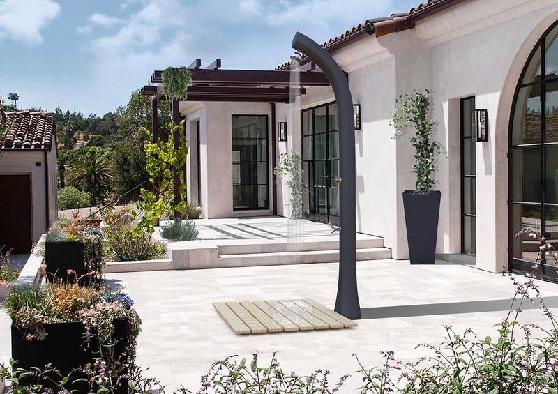 Doccia Solare da Esterno Giardino 30L Miscelatore e Lavapiedi Arkema Jolly Plus Verde Chiaro