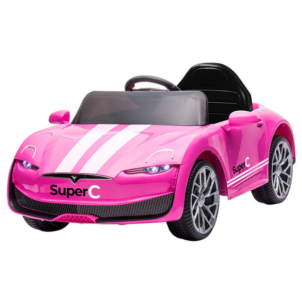 Macchina Elettrica per Bambini 12V Auto Super-C Rosa sconto