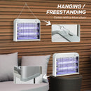 Zanzariera Elettrica 2 Lampade 20W in ABS e Metallo Bianca