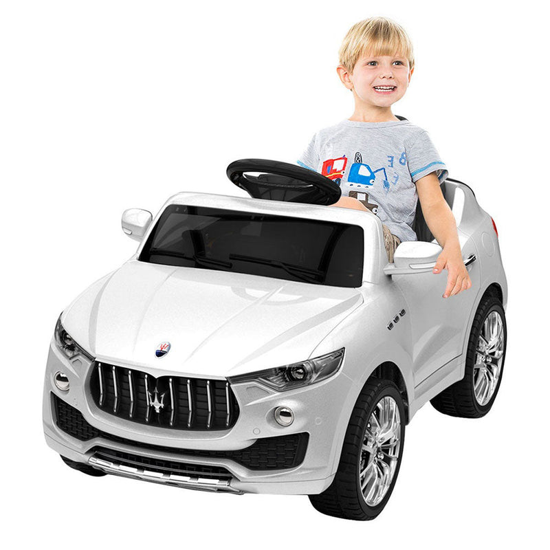 Macchina Elettrica per Bambini 12V con Licenza Maserati Levante Bianca