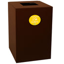 Contenitore per Raccolta Differenziata Capacità 100 L con Etichette 45x50x80 cm in Acciaio Verniciato Corten