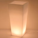 Vaso Luminoso da Giardino a LED 30x30x60 cm in Resina 5W Cedar Bianco Caldo
