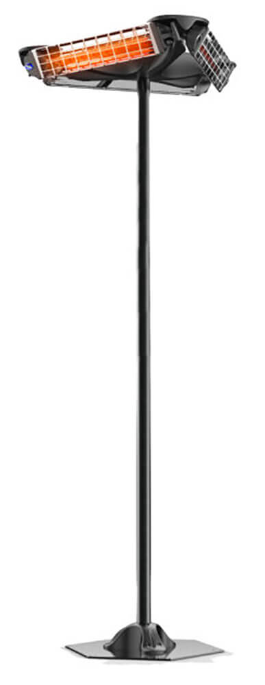 Stufa Elettrica ad Infrarossi 80x80x210 cm su Palo 3600W Moel Girasole Nera sconto