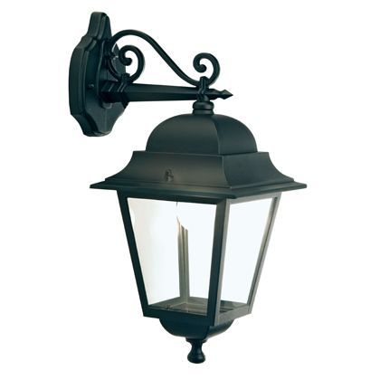 Lampada Applique Grande in Basso Colore Nero da Esterno Linea Quadrata Sovil online