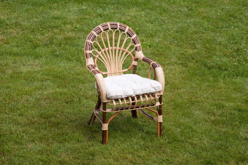 Poltrona da Giardino in Rattan con Cuscino 62x65H44/62/90cm Sole