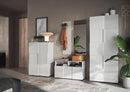 Armadio Guardaroba con Appendiabiti e Ripiani 78x31x186,5 cm Modello Dama Bianco Lucido