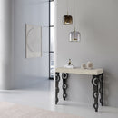 Consolle Allungabile 90-300x40x77 cm Karamay Cashmere Telaio Antracite 