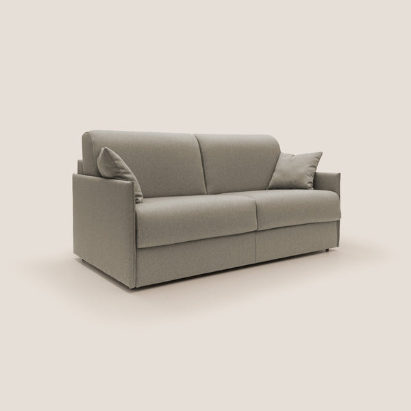 online Divano Letto 3 Posti 189x96x96 cm Evans in Tessuto Tortora