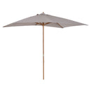 Ombrellone da Giardino 2x3 m in Legno con Copertura Rimovibile in Poliestere Grigio 