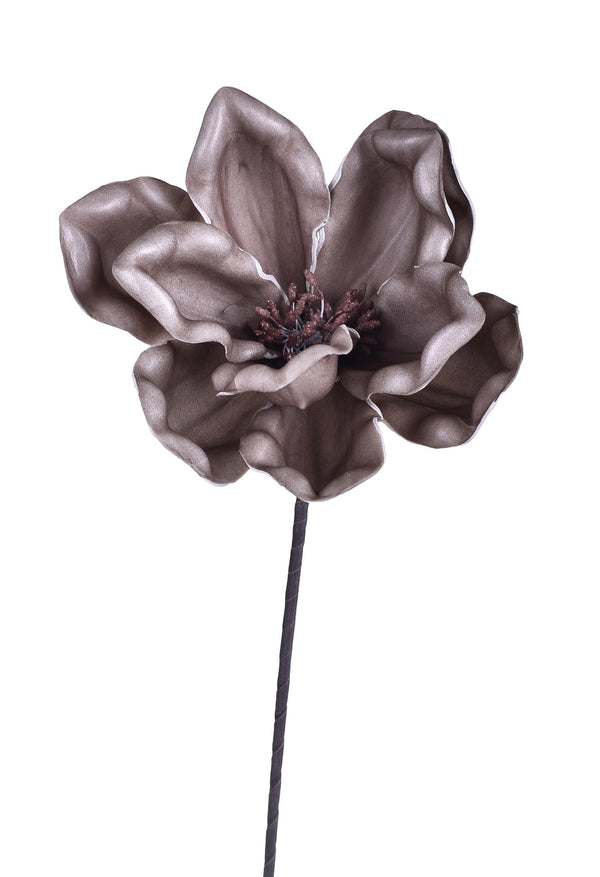 online Set 4 Fiori Artificiali di Magnolia Altezza 63 cm Beige