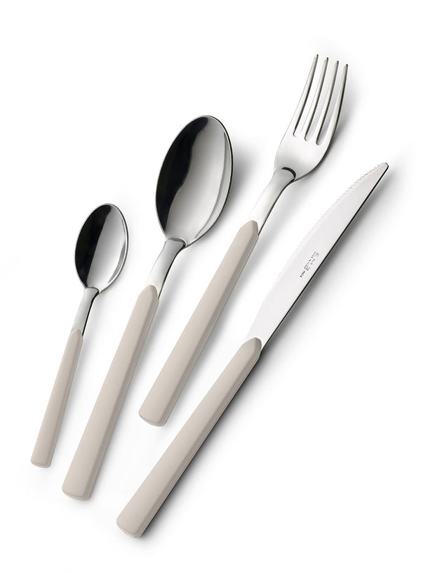 online Servizio Set di Posate 24 Pezzi in Acciaio Eme Fast Avorio 18