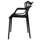 Set 4 Sedie 55x54x82 cm in Polipropilene Sveva Nere