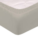 Lenzuolo Sotto con Angoli ed Elastico Tinta Unita Grigio Chiaro Varie Misure