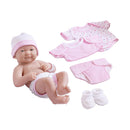 Bambola Bebè Neonato con Pigiama Rosa 36cm JC Toys