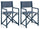 Set 2 Sedie Regista da Giardino 48x56x86h cm Taylor Navy