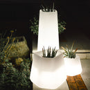 Vaso Luminoso da Giardino a LED 49x40x95 cm in Resina 5W Magnolia Bianco Caldo