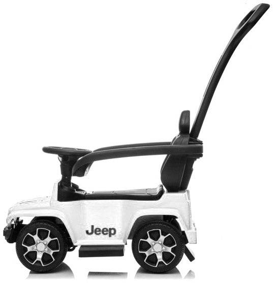 Macchina a Spinta per Bambini con Parasole con Licenza Jeep Rubicon Bianca