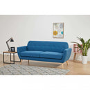 Divano 3 Posti Burton 193x79x86 h cm in Tessuto Blu