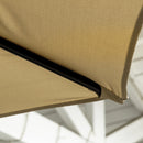 Ombrellone da Giardino Decentrato Ø295x194 cm in Acciaio e Poliestere Marrone chiaro e crema