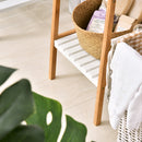 Scaffale Bagno 4 Ripiani Autoportante 35x36x138,5 cm in Legno Bianco  