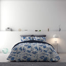 Copripiumino Double Face con Federe Stampato Foglie