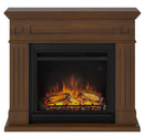 Camino Elettrico da Pavimento Effetto Fiamma 1500W Tagu Larsen Noce Pregiato