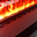 Bruciatore per Camino Elettrico a Vapore Acqueo da Incasso con Fiamme 3D 75x22,7x17,8 cm Capacità 3 lt 400W APP VAPOR75 Nero