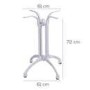 Base per Tavolo da Giardino Ø61x72 cm in Ghisa Mario Bianco