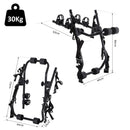 Portabici per Auto Posteriore Universale 2 Bici Nero 44x63x66 cm 