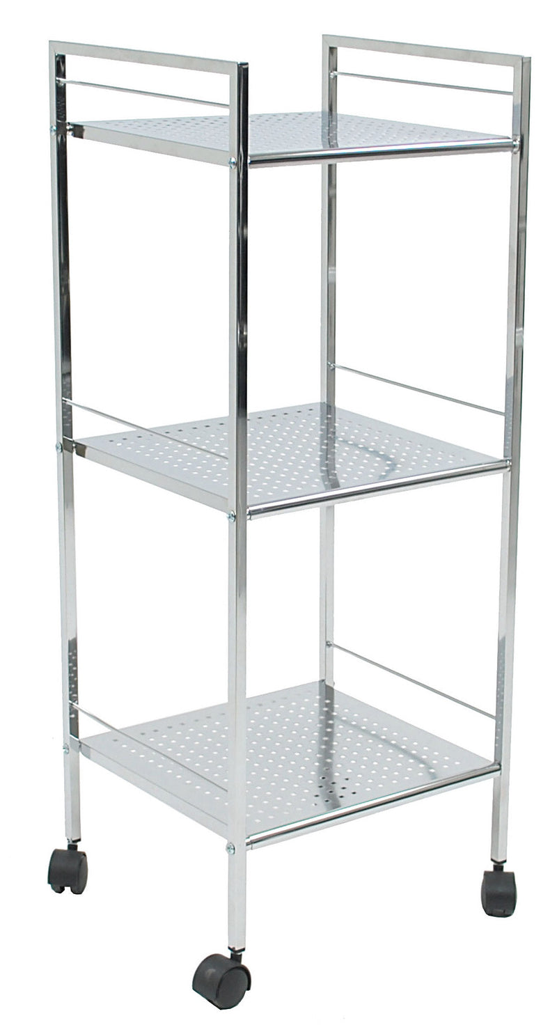 Carrello 3 Ripiani in Metallo con Ruote Adami Cromato