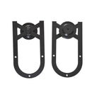 Binario per Porte Scorrevoli con Kit di Accessori in Acciaio Nero 100 cm sm 110mm 