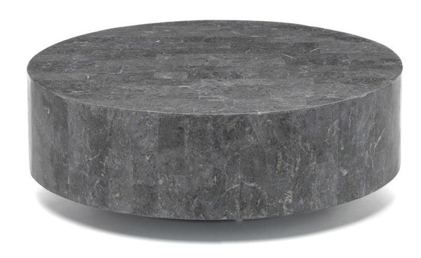 Tavolino da Salotto 85x85xH28 cm in Pietra fossile Round 1 Grigio acquista