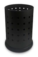 Pattumiera Gettacarte Ø24xh34 cm da Interno in Acciaio Verniciato Traforato Nero