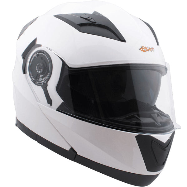 Casco Modulare per Moto Scooter SKA-P 5 XH Road Bianco Metal prezzo