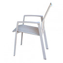 Poltrona Maili Impilabile 57x61x89 h cm in Alluminio Tortora