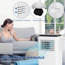 Condizionatore Portatile 750W 33x28x70,4 cm con 5 Modalità e 2 Velocità Bianco