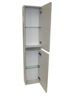 Mobile da Bagno a Colonna 2 Ante in Melaminico 35x18x160cm TFT Bali Piombo