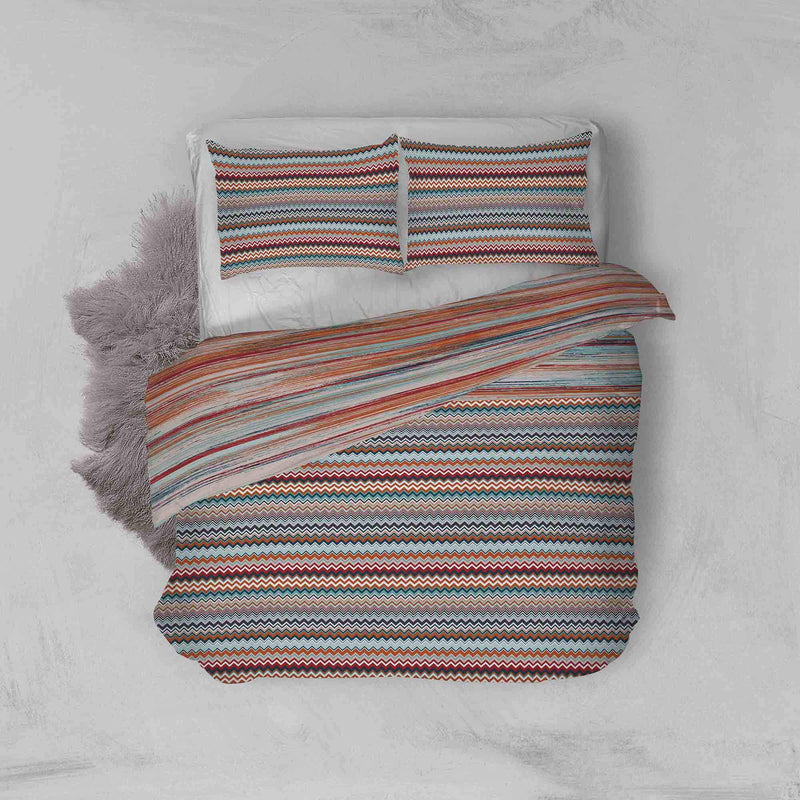 Copripiumino Matrimoniale Stampato Athena Rabat Multicolore