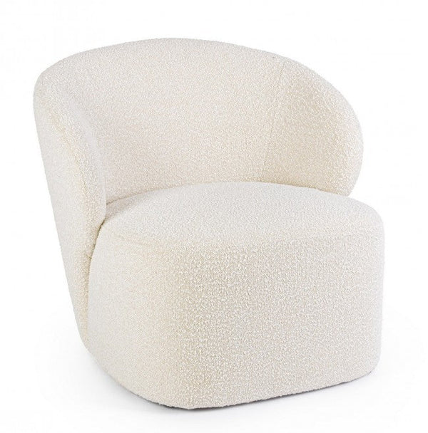 Poltrona Soggiorno 79,5x75,5x72 cm Babila in Bouclè Naturale online
