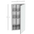 Pensile da Bagno Angolare 1 Anta Specchio 60x30x18,4 cm  Corn Bianco