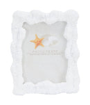 Cornice Corallo 20,5x2,3x25,5 cm in Resina e Vetro Bianco