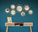 Pannello Specchio Oro Round 124,5x4x53,5 cm in Ferro Oro